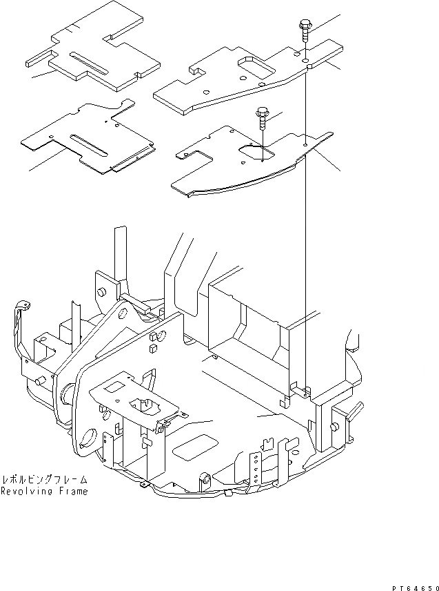 Схема запчастей Komatsu PC30UU-3 - ОСНОВН. КОНСТРУКЦИЯ (ПОЛ) (С КОНДИЦИОНЕРОМ И НАВЕСН. ОБОРУД) КАБИНА ОПЕРАТОРА И СИСТЕМА УПРАВЛЕНИЯ