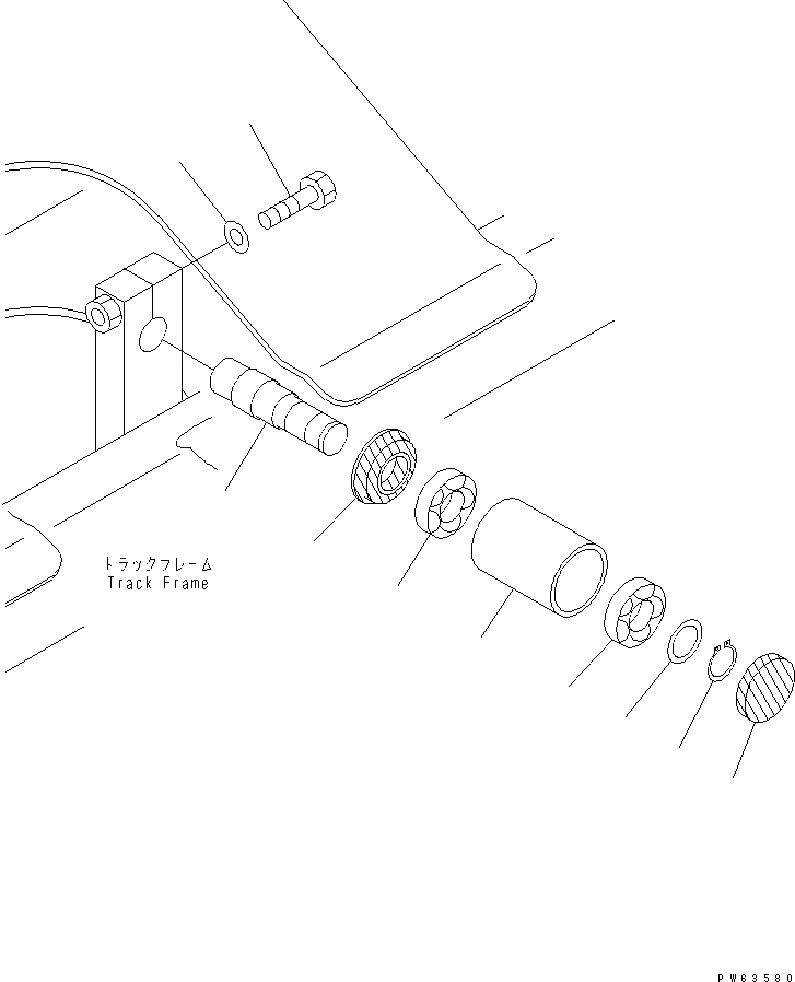 Схема запчастей Komatsu PC30UU-3 - ПОДДЕРЖИВАЮЩИЙ КАТОК ХОДОВАЯ