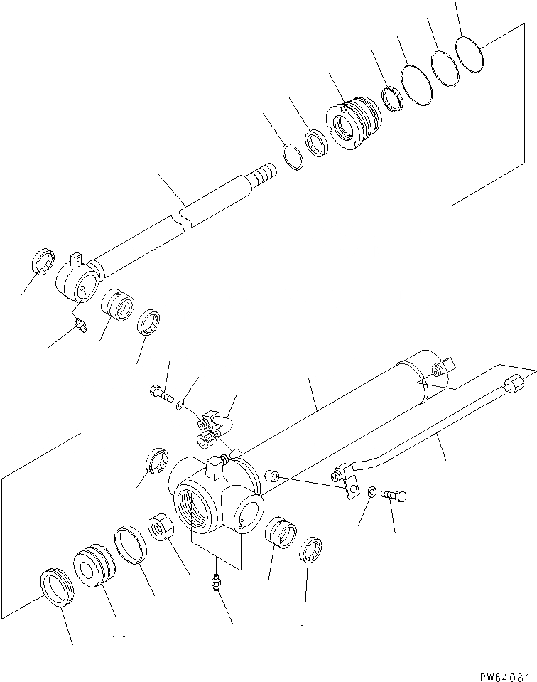 Схема запчастей Komatsu PC30UU-3 - ЦИЛИНДР РУКОЯТИ(ВНУТР. ЧАСТИ) ОСНОВН. КОМПОНЕНТЫ И РЕМКОМПЛЕКТЫ