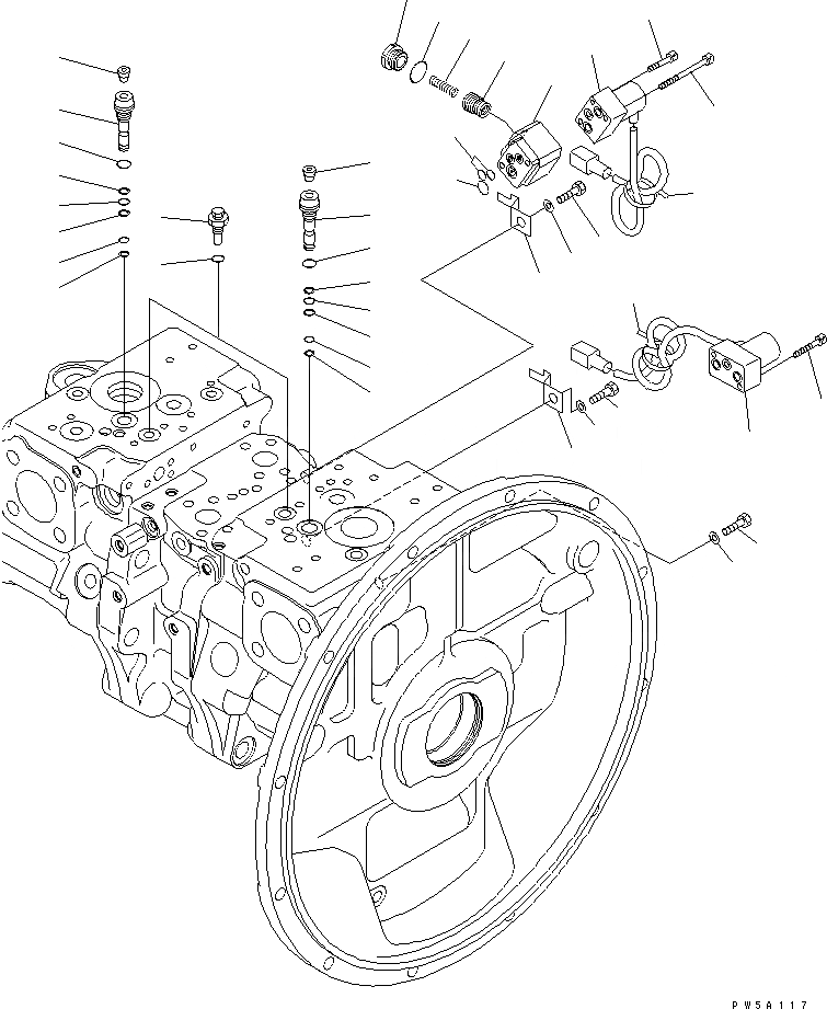 Схема запчастей Komatsu PC340LC-7K - ОСНОВН. НАСОС (/) ОСНОВН. КОМПОНЕНТЫ И РЕМКОМПЛЕКТЫ