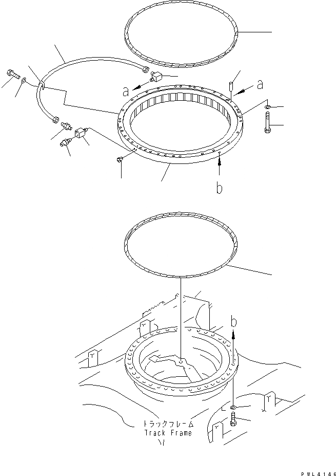 Схема запчастей Komatsu PC340LC-6K - ПОВОРОТН. КРУГ(№K-) ПОВОРОТН. КРУГ И КОМПОНЕНТЫ