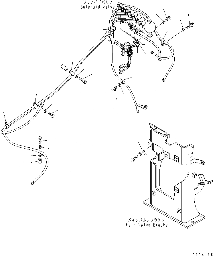 Схема запчастей Komatsu PC340LC-7K-E0 - СОЛЕНОИДНЫЙ КЛАПАН (КРЕПЛЕНИЕ) ГИДРАВЛИКА