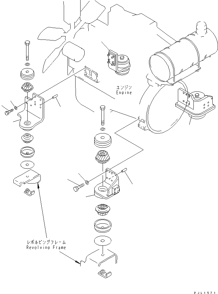 Схема запчастей Komatsu PC340LC-6K-J - КОРПУС (КРЕПЛЕНИЕ ДВИГАТЕЛЯ) КОМПОНЕНТЫ ДВИГАТЕЛЯ