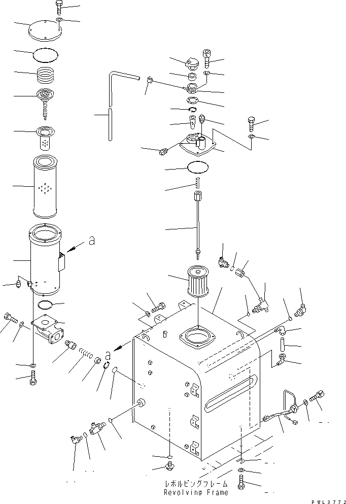 Схема запчастей Komatsu PC340LC-6K-J - ГИДР. БАК. (СПЕЦ-Я ДЛЯ РАЗРУШ. ЗДАНИЙ)(№79-) ГИДРАВЛИКА