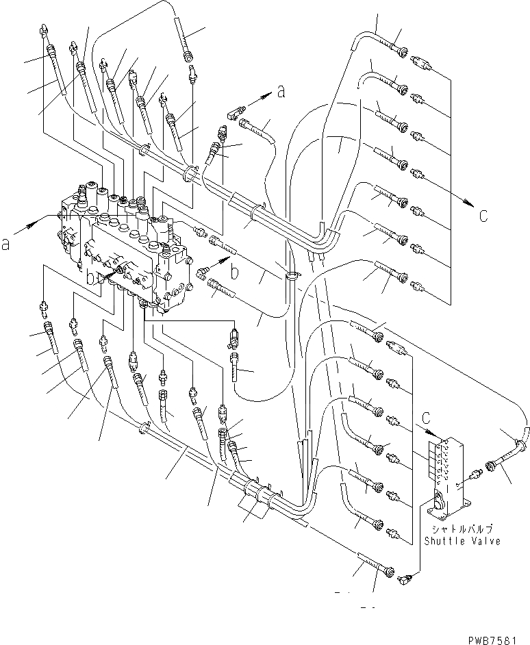 Схема запчастей Komatsu PC340LC-6K-J - ОСНОВН. ЛИНИЯ PPC (КЛАПАН ЛИНИИ PPC) ГИДРАВЛИКА
