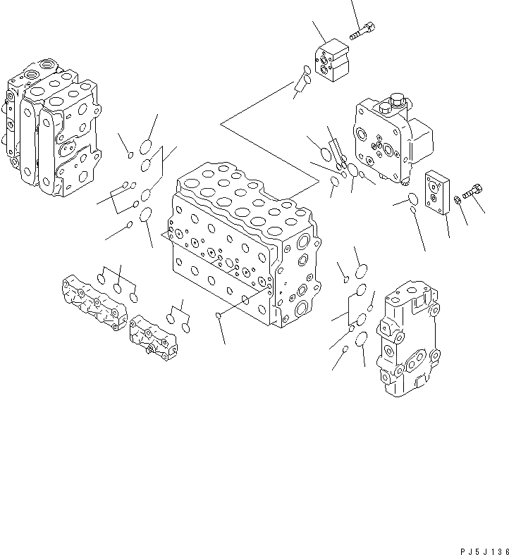 Схема запчастей Komatsu PC340LC-6K-J - ОСНОВН. КЛАПАН (-АКТУАТОР) (/) ОСНОВН. КОМПОНЕНТЫ И РЕМКОМПЛЕКТЫ