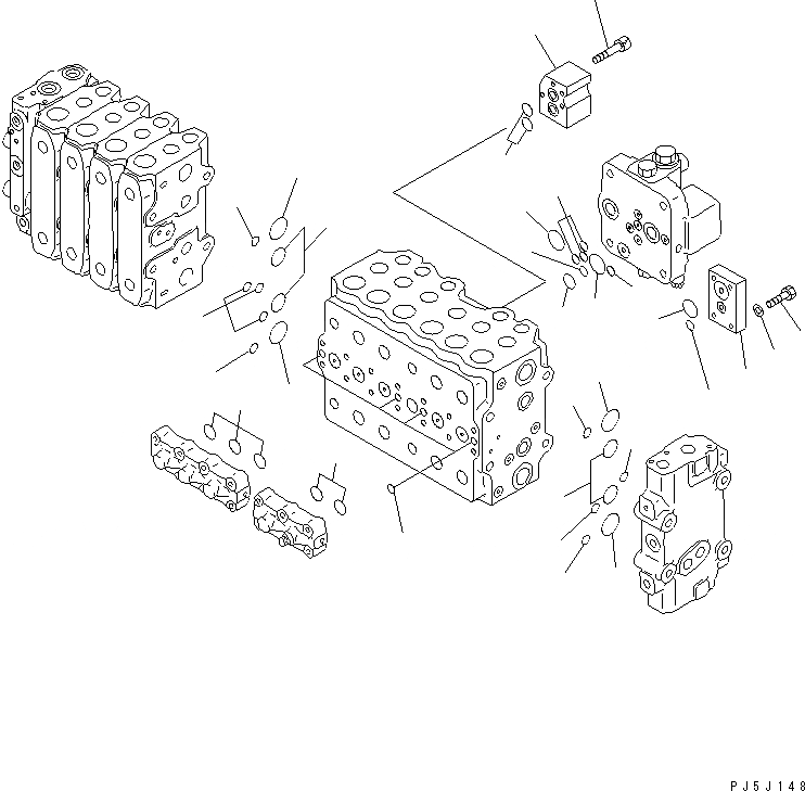 Схема запчастей Komatsu PC340LC-6K-J - ОСНОВН. КЛАПАН (-АКТУАТОР) (/7) (РАЗРУШ. ЗДАНИЙ ПЕРЕДН.)(№9-) ОСНОВН. КОМПОНЕНТЫ И РЕМКОМПЛЕКТЫ