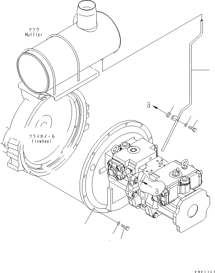 Схема запчастей Komatsu PC340NLC-7K - ОСНОВН. НАСОС (СОЕДИНИТЕЛЬН. ЧАСТИ) ГИДРАВЛИКА