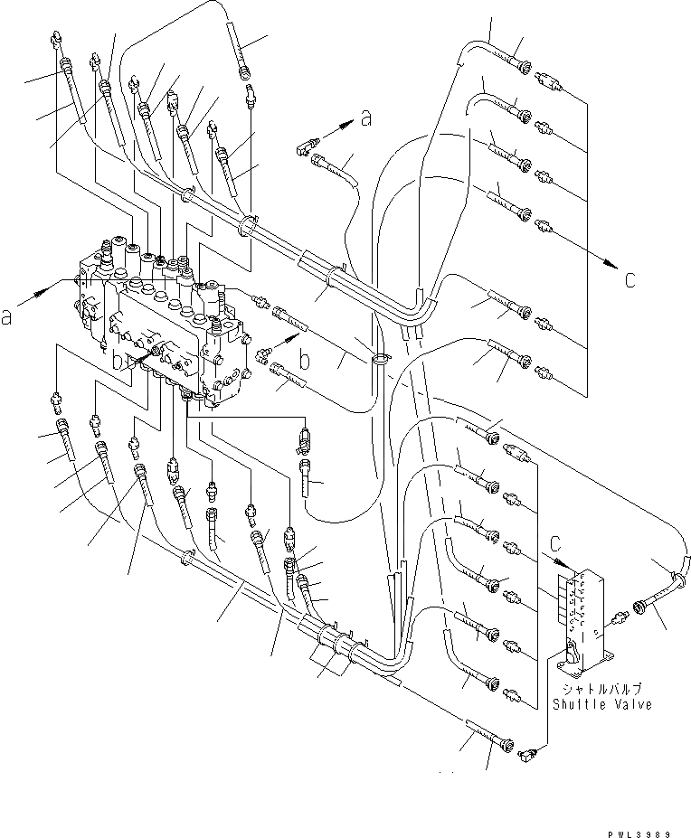 Схема запчастей Komatsu PC340NLC-6K - ОСНОВН. ЛИНИЯ PPC (КЛАПАН P.P.C. ЛИНИИ)(№K-) ГИДРАВЛИКА