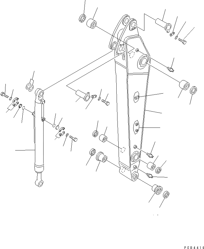 Схема запчастей Komatsu PC340NLC-6K - РУКОЯТЬ (.M) (С ДОПОЛН. ГИДРОЛИНИЕЙ) (ДЛЯ COMPONENT) РАБОЧЕЕ ОБОРУДОВАНИЕ