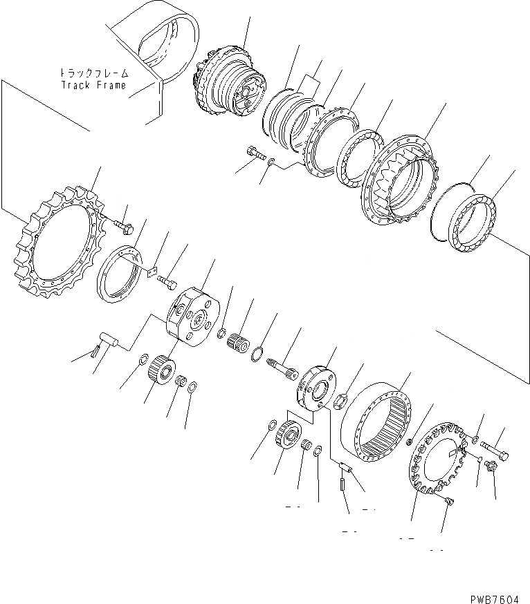 Схема запчастей Komatsu PC340NLC-6K - КОНЕЧНАЯ ПЕРЕДАЧА В СБОРЕ (ПОСТАВЛЯЕТСЯ ОТДЕЛЬНО)(№K-) ОСНОВН. КОМПОНЕНТЫ И РЕМКОМПЛЕКТЫ
