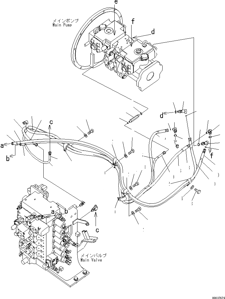 Схема запчастей Komatsu PC340NLC-7K-E0 - LS ЛИНИИ ГИДРАВЛИКА