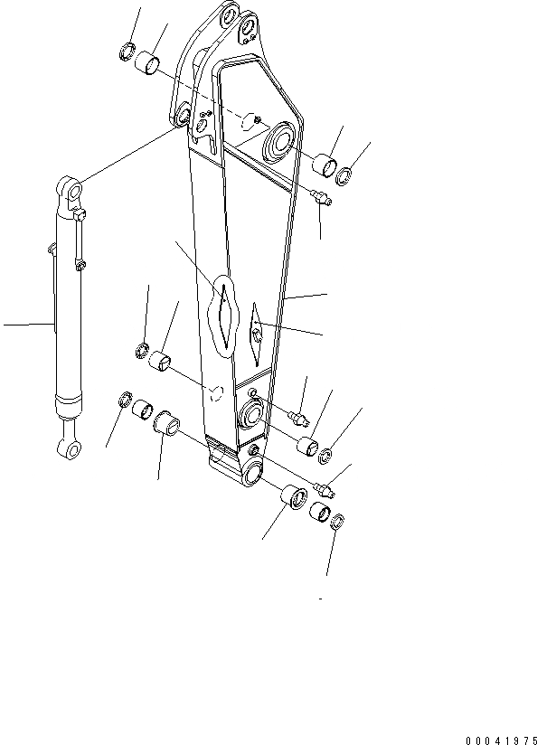 Схема запчастей Komatsu PC340NLC-7K-E0 - РУКОЯТЬ (.M) РАБОЧЕЕ ОБОРУДОВАНИЕ