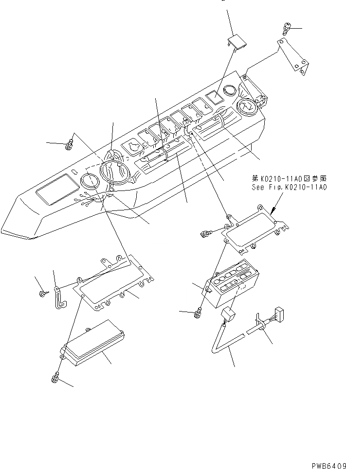 Схема запчастей Komatsu PC340NLC-6 - КАБИНА (ПАНЕЛЬ) (Э/ПРОВОДКА) (С КОНДИЦИОНЕРОМ) КАБИНА ОПЕРАТОРА И СИСТЕМА УПРАВЛЕНИЯ