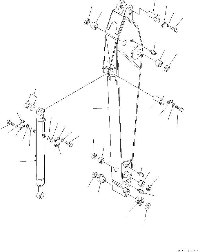 Схема запчастей Komatsu PC340NLC-6 - РУКОЯТЬ (.M) (РУКОЯТЬ И ЦИЛИНДР КОВША) (ДЛЯ COMPONENT) РАБОЧЕЕ ОБОРУДОВАНИЕ