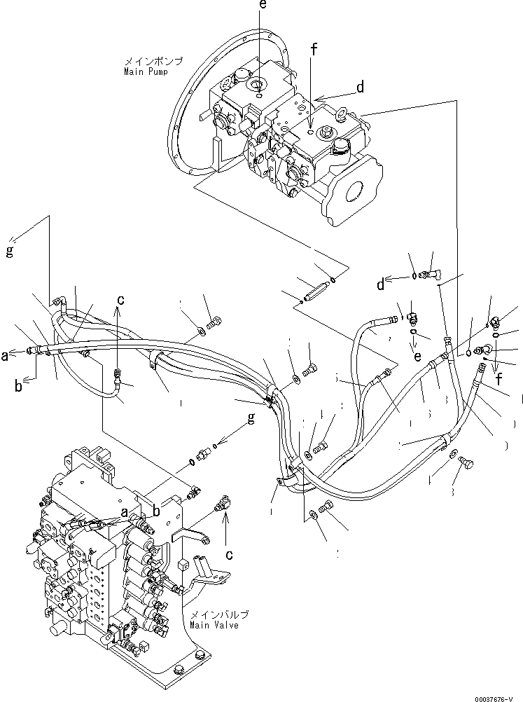 Схема запчастей Komatsu PC350-7E0 - LS ЛИНИЯ U. ГИДРАВЛИКА