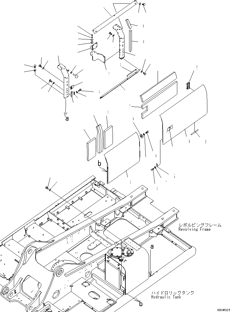 Схема запчастей Komatsu PC350-7E0 - ЛЕВ. ДВЕРЬ (КАБИНА) ЧАСТИ КОРПУСА