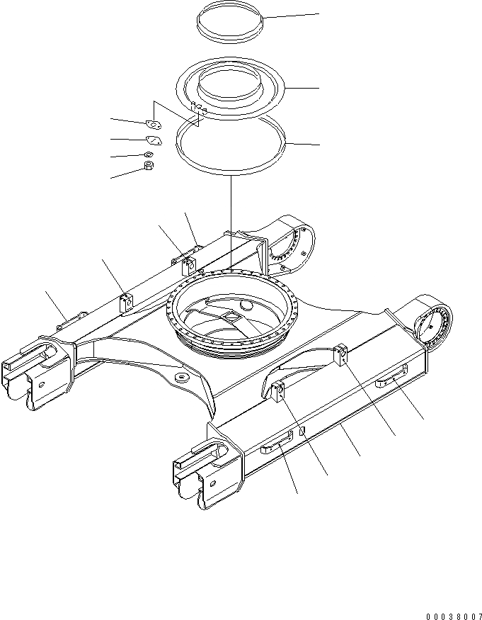 Схема запчастей Komatsu PC350-7E0 - ГУСЕНИЧНАЯ РАМА ХОДОВАЯ