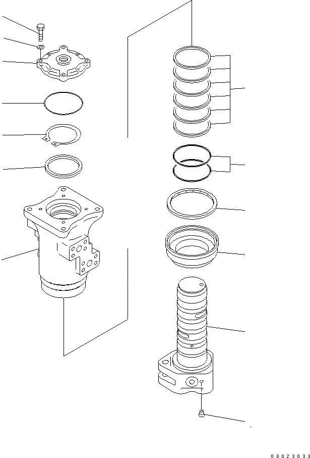 Схема запчастей Komatsu PC350-7E0 - ПОВОРОТНОЕ СОЕДИНЕНИЕ ОСНОВН. КОМПОНЕНТЫ И РЕМКОМПЛЕКТЫ