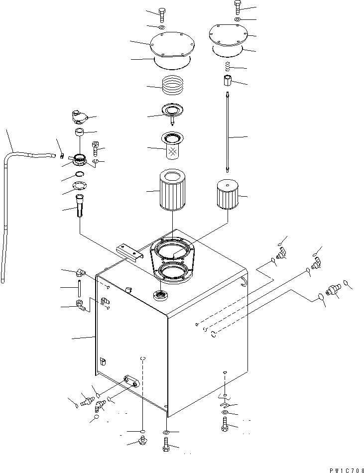 Схема запчастей Komatsu PC350-7 - ГИДР. БАК. ГИДРАВЛИКА