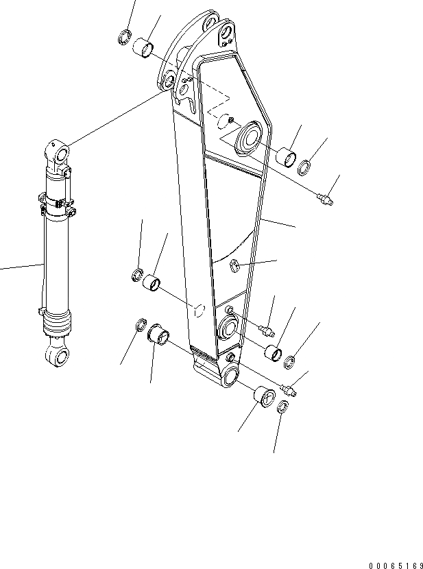 Схема запчастей Komatsu PC350-7 - РУКОЯТЬ (.M) (УСИЛ.) ( ЧАС. СИСТ. СМАЗКИ ТИП) (С ДОПОЛН. ГИДРОЛИНИЕЙ) РАБОЧЕЕ ОБОРУДОВАНИЕ
