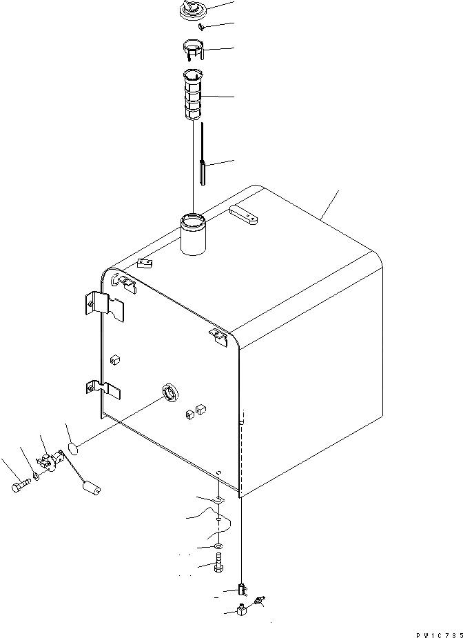 Схема запчастей Komatsu PC350-7-AA - ТОПЛИВН. БАК. ТОПЛИВН. БАК. AND КОМПОНЕНТЫ