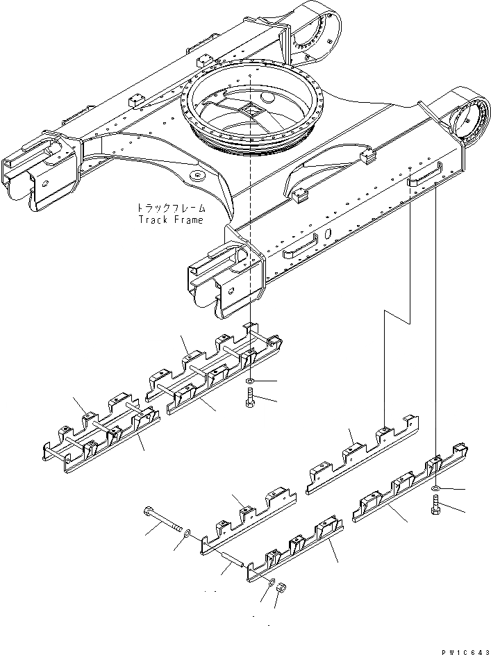 Схема запчастей Komatsu PC350-7-AA - ПОЛН. ЗАЩИТА КАТКОВ ХОДОВАЯ