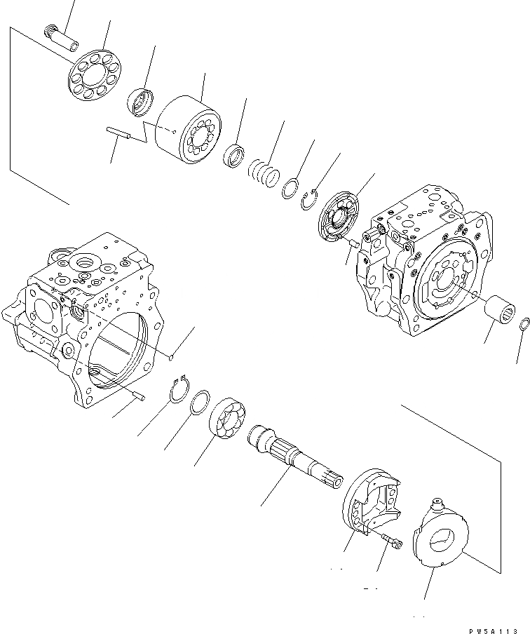 Схема запчастей Komatsu PC350-7-AA - ОСНОВН. НАСОС (7/) ОСНОВН. КОМПОНЕНТЫ И РЕМКОМПЛЕКТЫ