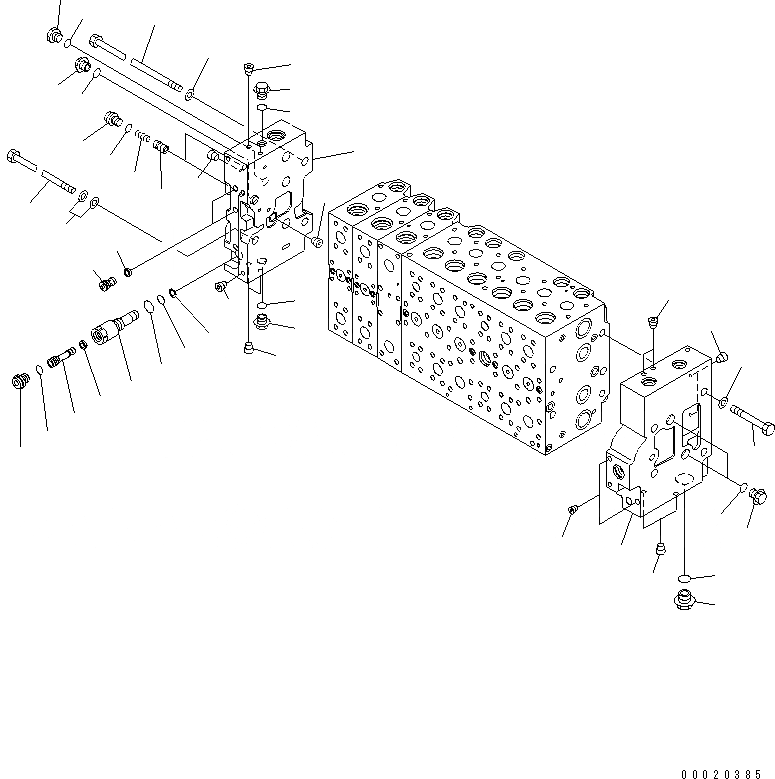 Схема запчастей Komatsu PC350-7-AA - ОСНОВН. КЛАПАН (-АКТУАТОР) (7/) ОСНОВН. КОМПОНЕНТЫ И РЕМКОМПЛЕКТЫ