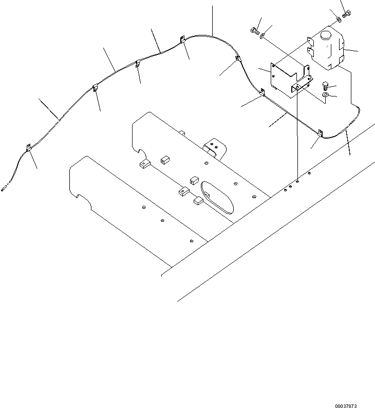 Схема запчастей Komatsu PC350LC - ОМЫВАТЕЛЬ СТЕКЛА БАК В СБОРЕ 