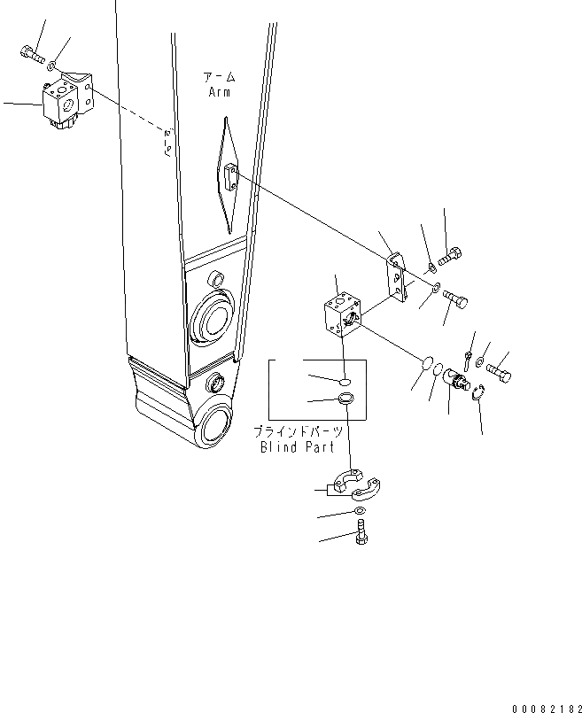 Схема запчастей Komatsu PC350LC-7 - РУКОЯТЬ (КЛАПАН) (С ДОПОЛН. ГИДРОЛИНИЕЙ) (ДЛЯ MAURITIUS) РАБОЧЕЕ ОБОРУДОВАНИЕ