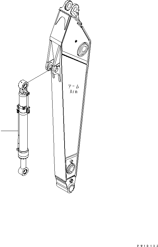 Схема запчастей Komatsu PC350LC-7 - ЦИЛИНДР КОВША РАБОЧЕЕ ОБОРУДОВАНИЕ