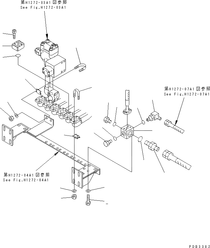 Схема запчастей Komatsu PC350LC-6 - НАВЕСНОЕ ОБОРУД-Е (ВОЗВРАТН. ЛИНИЯ И КРЕПЛЕНИЕ) (РАЗРУШ. ЗДАНИЙ        ПЕРЕДН.)(№-) ГИДРАВЛИКА