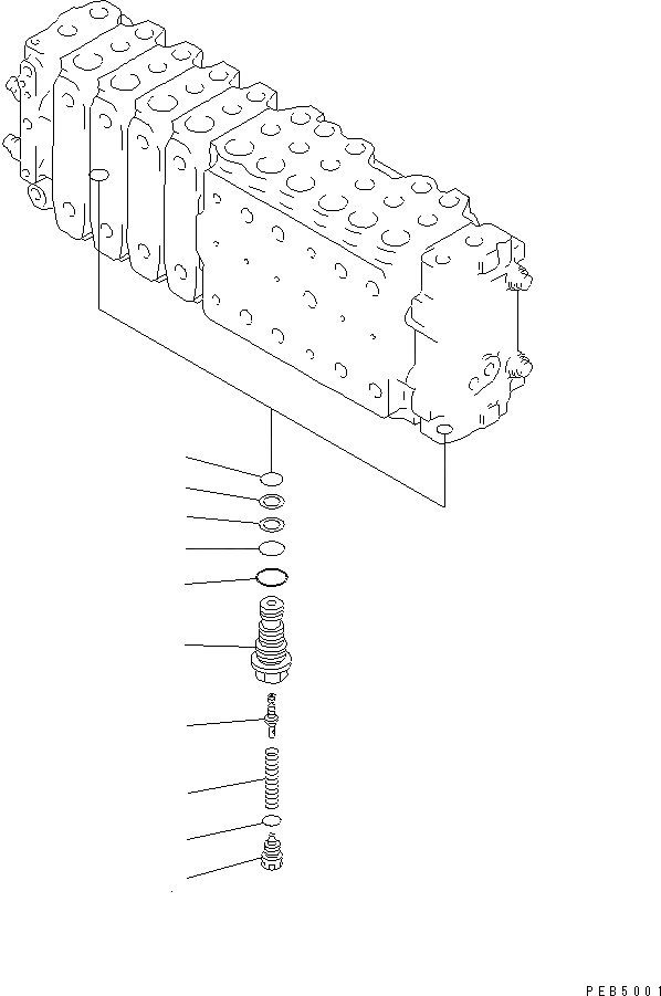 Схема запчастей Komatsu PC350LC-6 - ОСНОВН. КЛАПАН (-АКТУАТОР) (/7) (РАЗРУШ. ЗДАНИЙ ПЕРЕДН.)(№-) ОСНОВН. КОМПОНЕНТЫ И РЕМКОМПЛЕКТЫ
