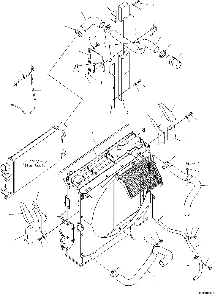 Схема запчастей Komatsu PC350LC-8 - ОХЛАЖД-Е (СИСТЕМА ТРУБ РАДИАТОРА) C СИСТЕМА ОХЛАЖДЕНИЯ