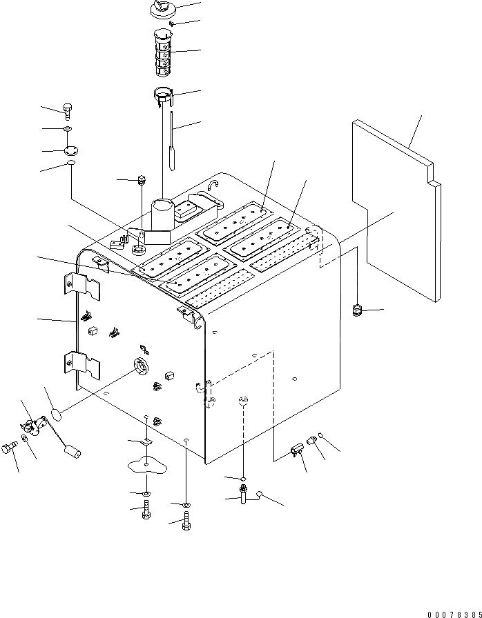 Схема запчастей Komatsu PC350LC-8 - ТОПЛИВН. БАК. (ДЛЯ ТОПЛИВН. REFILL НАСОС) (№K-) D ТОПЛИВН. БАК. AND КОМПОНЕНТЫ