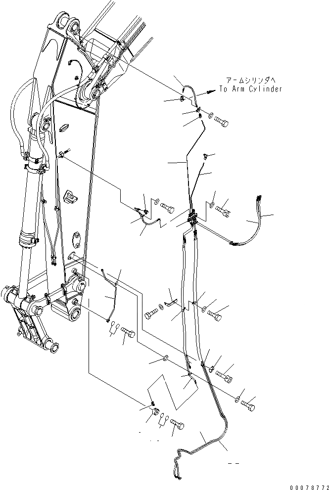 Схема запчастей Komatsu PC350LC-8 - РУКОЯТЬ АВТОМАТИЧ. СМАЗ. ЧАСТИ (.M РУКОЯТЬ) (№K-K8) G АВТОМАТИЧ. СМАЗ. СИСТЕМА
