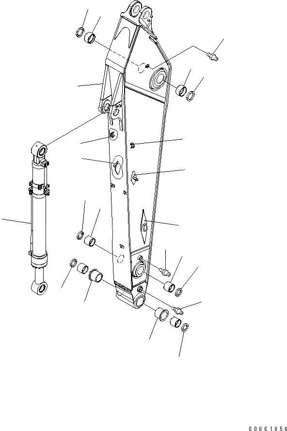 Схема запчастей Komatsu PC350LC-8 - РУКОЯТЬ (.M) T РАБОЧЕЕ ОБОРУДОВАНИЕ