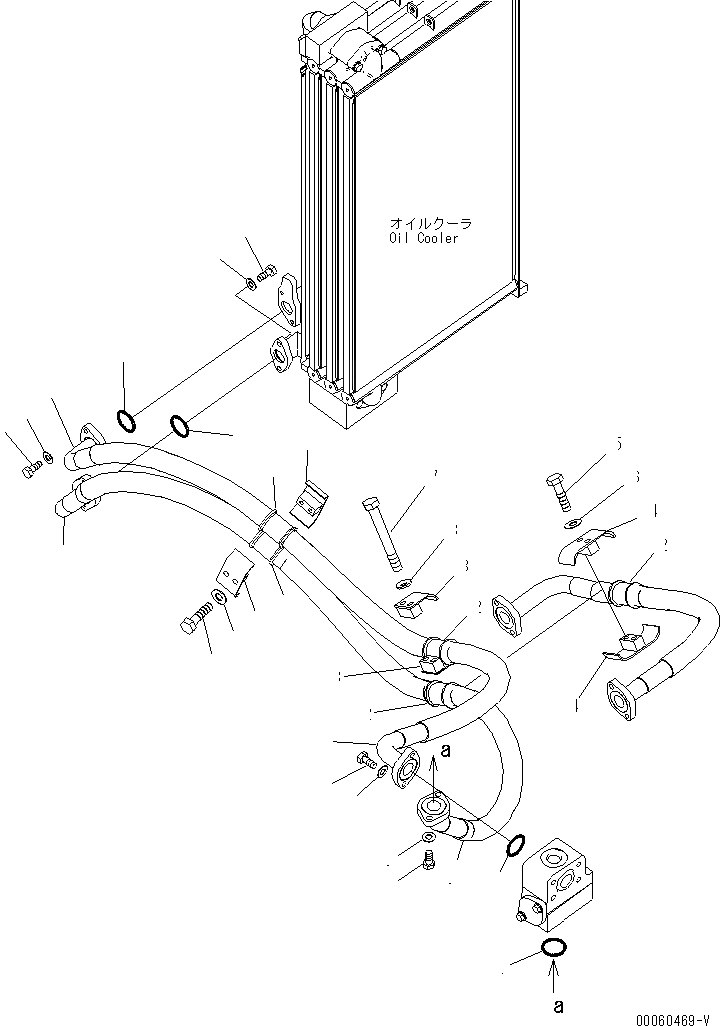 Схема запчастей Komatsu PC350LC-7E0 - МАСЛООХЛАДИТЕЛЬ ЛИНИЯ ГИДРАВЛИКА