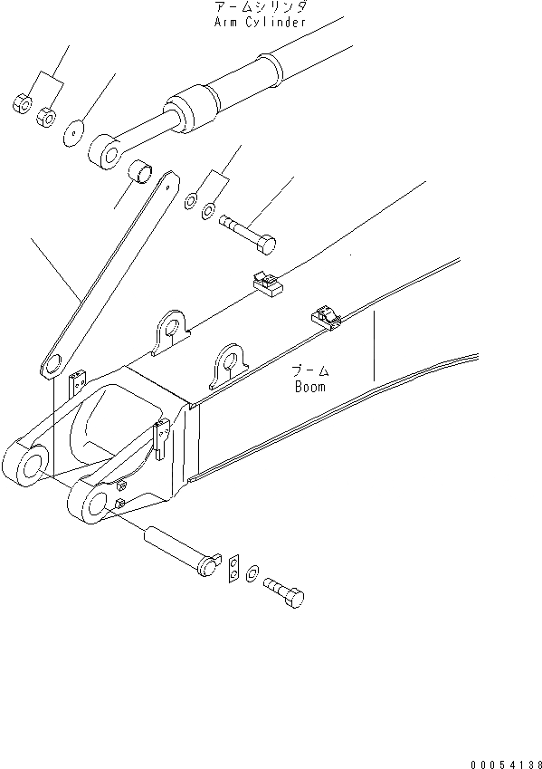 Схема запчастей Komatsu PC350LC-7E0 - БЕЗ РУКОЯТИСОЕДИНИТЕЛЬН. ЗВЕНО РАБОЧЕЕ ОБОРУДОВАНИЕ