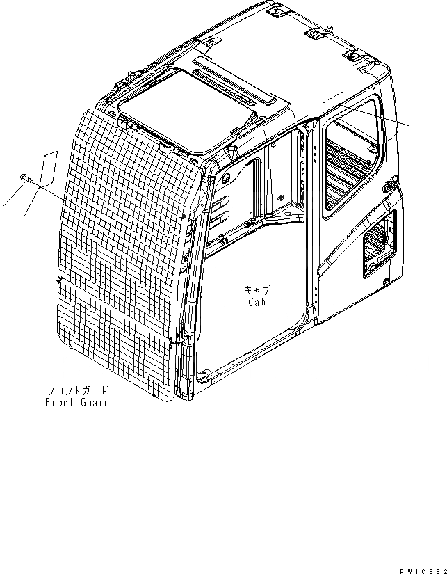 Схема запчастей Komatsu PC350LC-7-BA - ПРЕДУПРЕЖДАЮЩ. МАРКИРОВКА (ДЛЯ ЗАЩИТЫ LV1) (ДЛЯ ЯПОН.) МАРКИРОВКА