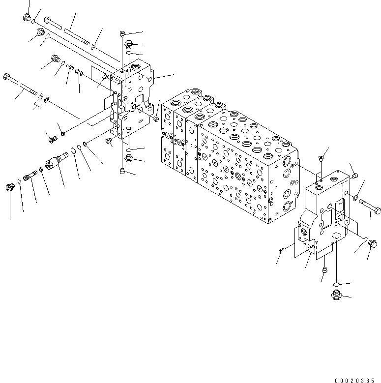 Схема запчастей Komatsu PC350LC-7-BA - ОСНОВН. КЛАПАН (-АКТУАТОР) (7/) ОСНОВН. КОМПОНЕНТЫ И РЕМКОМПЛЕКТЫ