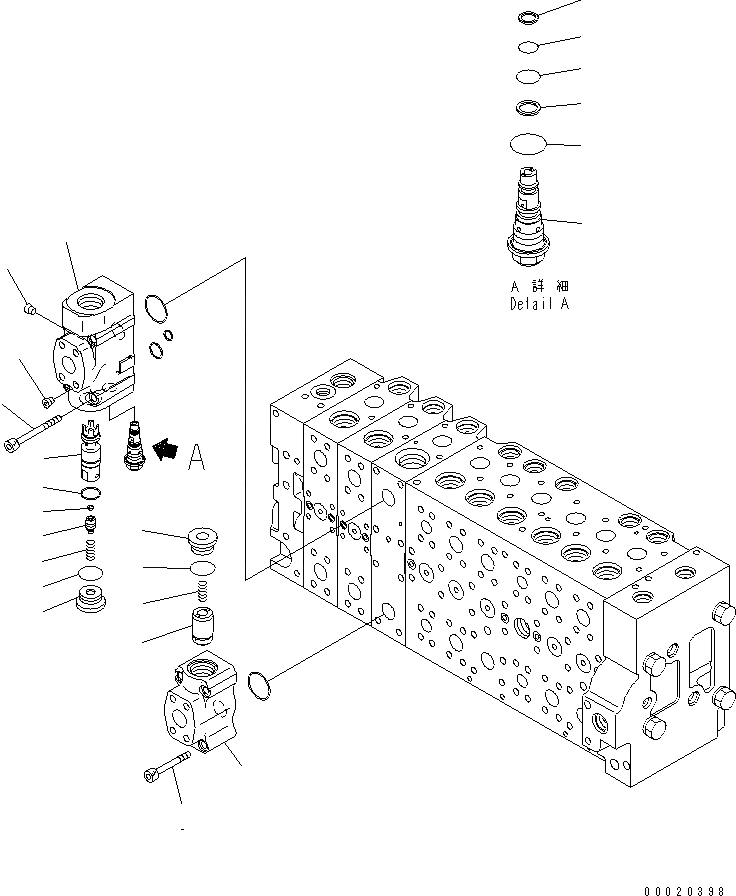 Схема запчастей Komatsu PC350LC-8 - ОСНОВН. КЛАПАН (-АКТУАТОР) (/)(№-) ОСНОВН. КОМПОНЕНТЫ И РЕМКОМПЛЕКТЫ