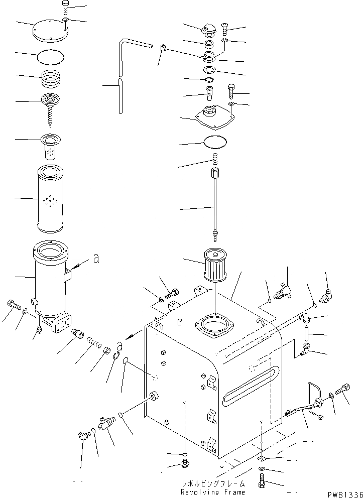 Схема запчастей Komatsu PC350LC-6 - ГИДР. БАК.(№-999) ГИДРАВЛИКА