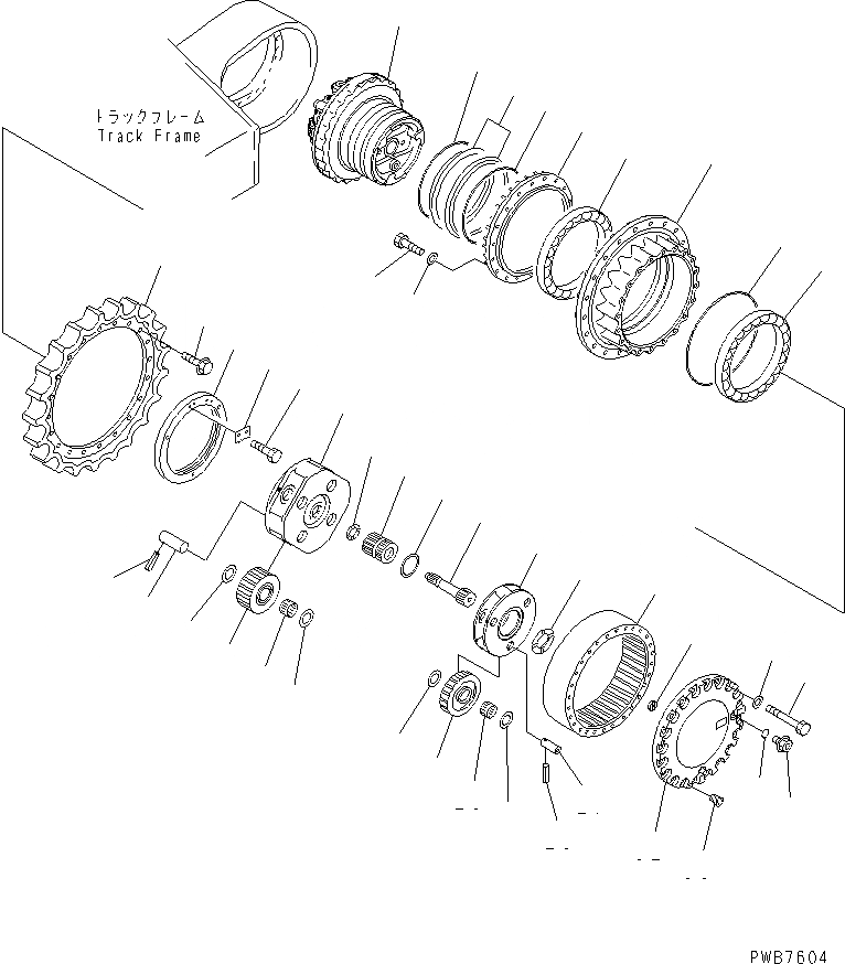 Схема запчастей Komatsu PC350LC-6 - КОНЕЧНАЯ ПЕРЕДАЧА В СБОРЕ (ЗАПЧАСТИ ДЛЯ ОБСЛУЖ-Я)(№-) ОСНОВН. КОМПОНЕНТЫ И РЕМКОМПЛЕКТЫ