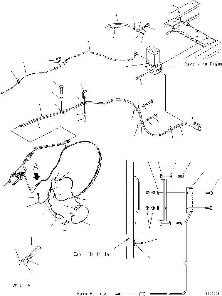 Схема запчастей Komatsu PC350NLC-8 - ОСНОВ. MACHINE АВТОМАТИЧ. СМАЗ. ЧАСТИ (№K9-) G АВТОМАТИЧ. СМАЗ. СИСТЕМА
