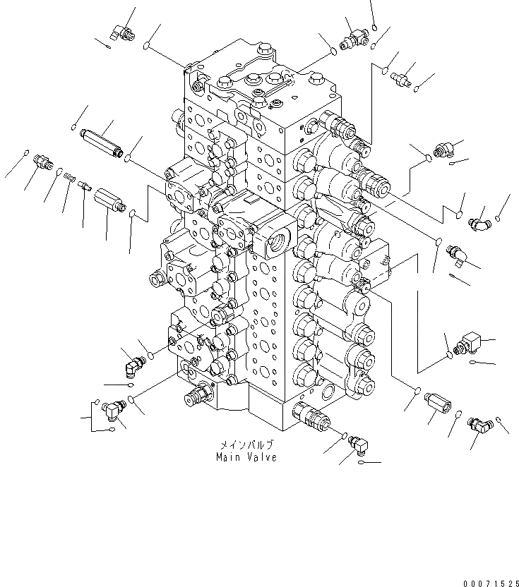 Схема запчастей Komatsu PC350NLC-8 - ОСНОВН. КЛАПАН (СОЕДИНИТЕЛЬН. ЧАСТИ) (/) ( АКТУАТОР) (БЫСТРОСЪЕМН. МЕХ-М) (С 2-СЕКЦИОНН. СТРЕЛА) H ГИДРАВЛИКА