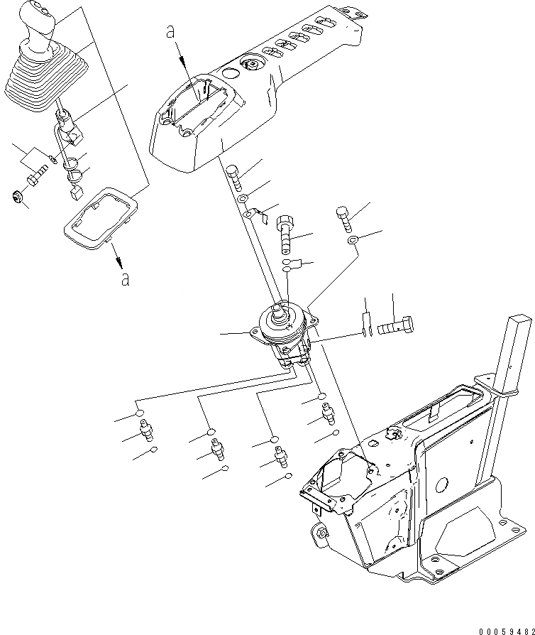 Схема запчастей Komatsu PC350NLC-8 - OPERATORґS КАБИНА (ПОЛ) (РЫЧАГ ПРАВ..) K OPERATORґS ОБСТАНОВКА И СИСТЕМА УПРАВЛЕНИЯ