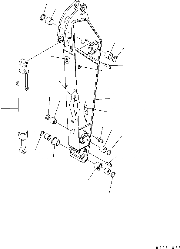 Схема запчастей Komatsu PC350NLC-8 - РУКОЯТЬ (.M) T РАБОЧЕЕ ОБОРУДОВАНИЕ