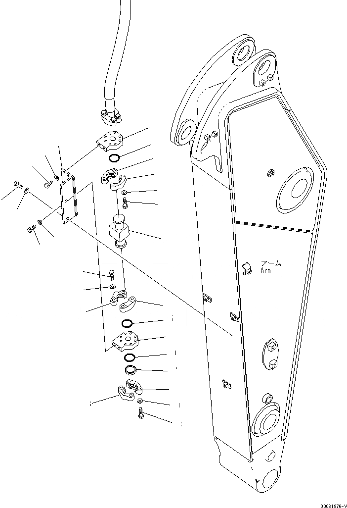Схема запчастей Komatsu PC350NLC-8 - АКТУАТОР ТРУБЫ ПРАВ. / (ДЛЯ .M РУКОЯТЬ) T РАБОЧЕЕ ОБОРУДОВАНИЕ